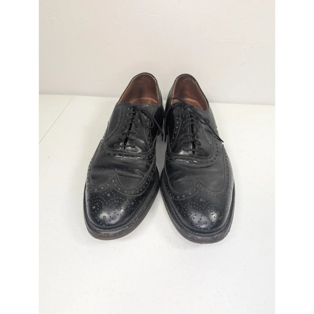 Vintage 1988 Allen‎ Edmonds Boulevard 6305 Black Calf Wingtip Oxford Shoes 11 A